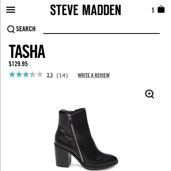 Steve Madden Shoes - LAST PAIR 🚨Steve Madden Tasha Black Leather Boots